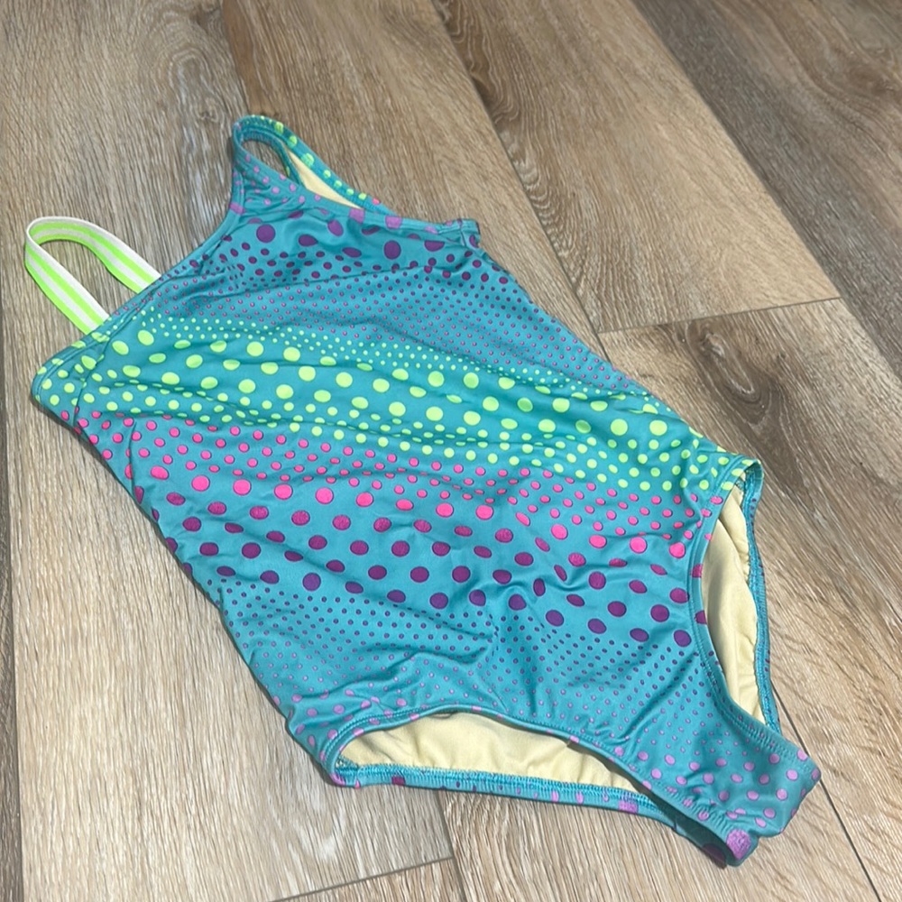 Lands End one piece.  Multi dot swimsuit